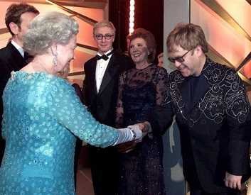 Queen Elizabeth II knighted Elton John in 1998