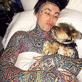 Ronnie Radke has hundreds of tattoos
