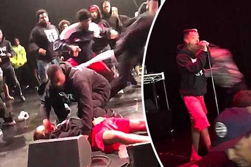 A drunk fan punches and knocks out xxxtentacion