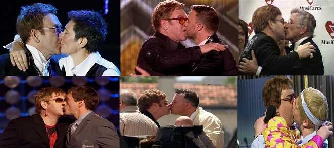 Gay kiss compilation of Elton John