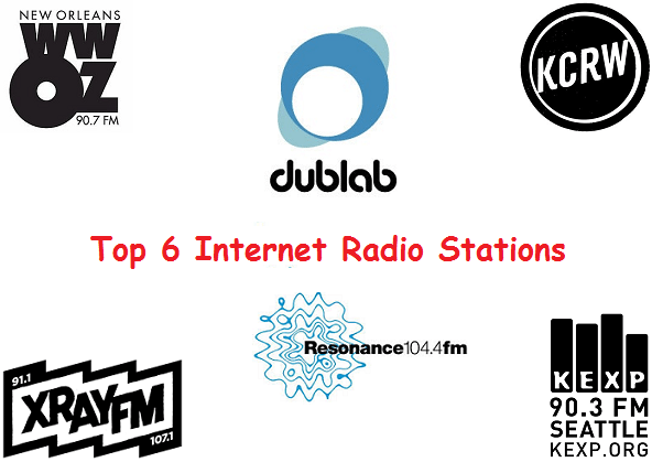 Top 6 internet radio stations
