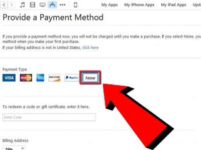 Different payment methods on Itunes music app