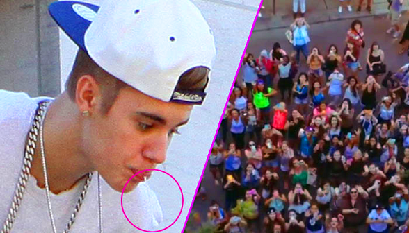 Justin Bieber caught swearing and spitting on fans