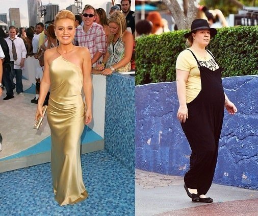 Kelly Clarkson pregnant and normal a comparison