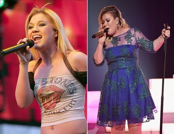 kelly clarkson thin and fat pics
