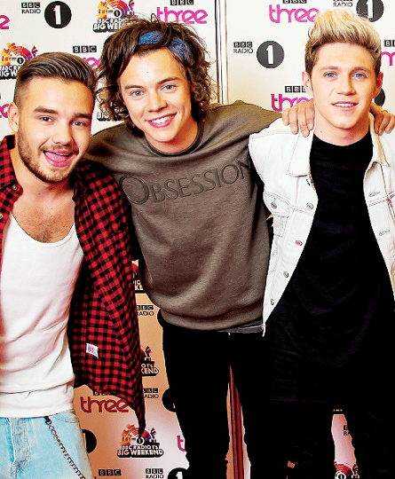 liam payne, harry styles and neil horan of one direction.