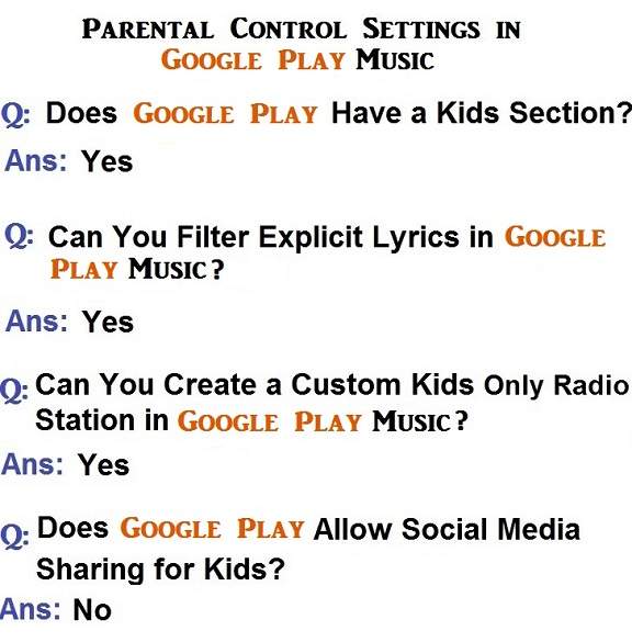 How to set parental controls in Google Play Music?