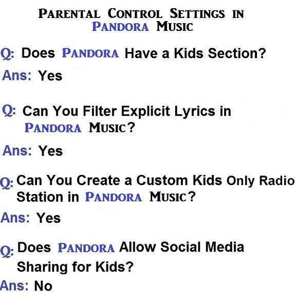 How to set parental controls in Pandora Music?