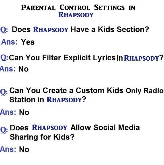 How to set parental controls in Rhapsody?