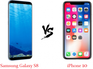 difference between samsung galaxy s8 and iPhone 10