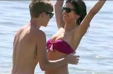 Selena Gomez making out with Justin Bieber