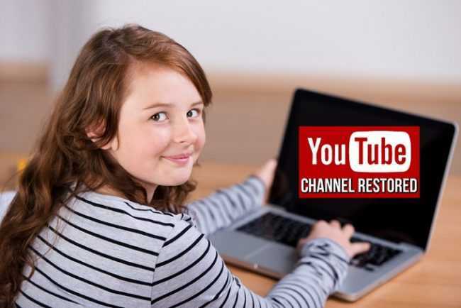 youtube channel restored after termination
