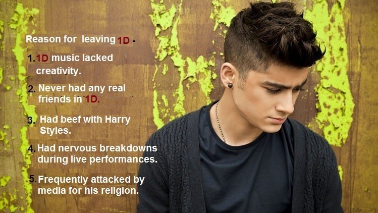 why zayne malik left one direction.