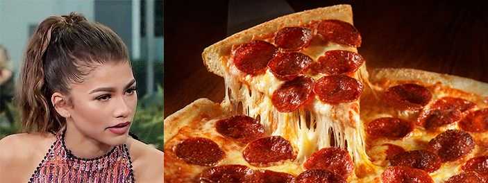 Zendaya is crazy about veg pizza